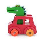 Деревянная машинка с гудком "Крокодил" (Crocodile beep car - Andy Westface) торг. марки "Vilac", арт. № 7426G