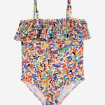 Confetti all over flounce swimsuit| 124AC14519815