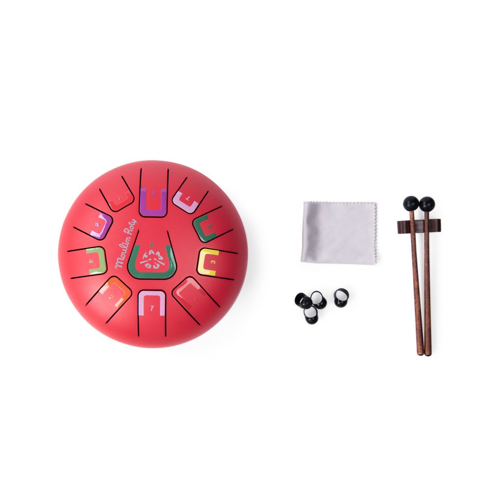 Игрушечный барабан с табулатурой (Tongue drum Les Popipop) торг. марки "Moulin Roty", арт. №661107