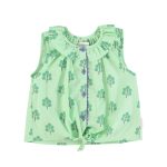 sleeveless shirt w/ collar | green w/ green treesм 12m рубашка без рукавов с воротником | зеленый с зелеными деревьями,