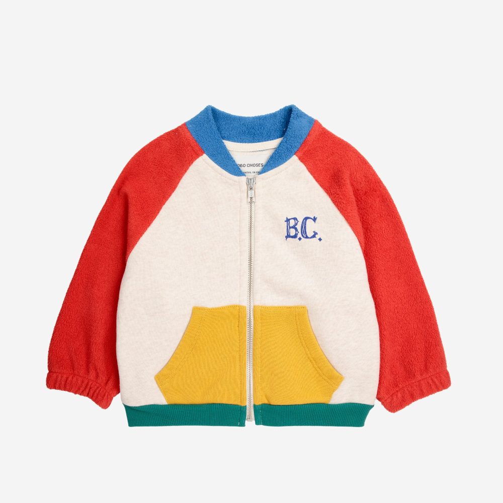 Baby B.C color block zipped sweatshirt
