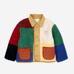 Color Block sheepskin jacket