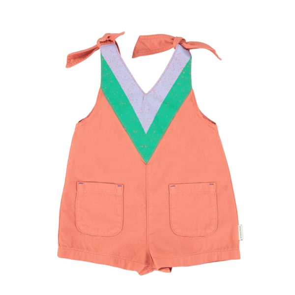 short jumpsuit w/ straps | terracotta w/ multicolor print,8y короткий комбинезон на бретелях | терракота с многоцветным принтом,