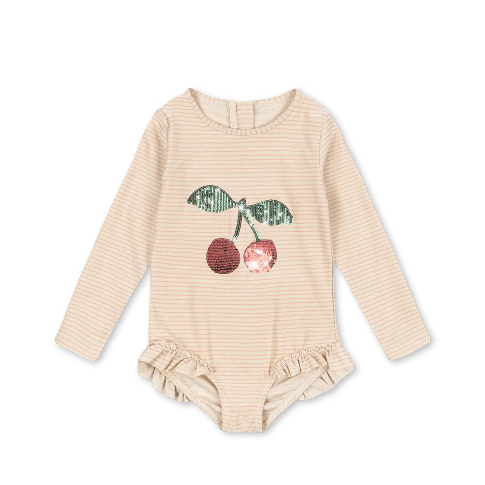 Купальник для девочек (JADE LS SWIMSUIT) торг. марки "Konges Slоjd", арт. № KS104856, материал: 82% нейлон, 10% люрекс, 8% эластан, размер: 12м. - 6л