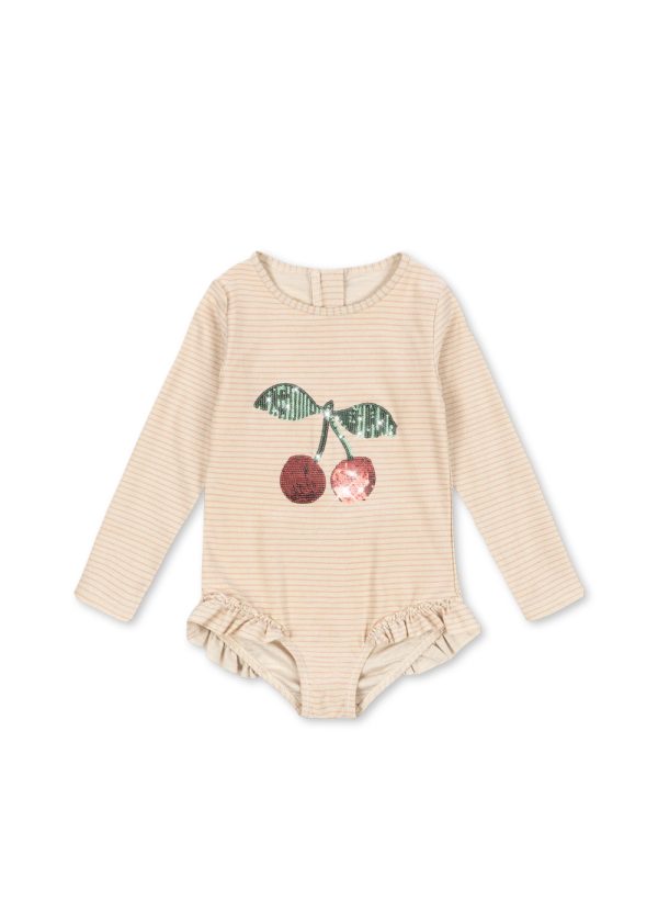 Купальник для девочек (JADE LS SWIMSUIT) торг. марки "Konges Slоjd", арт. № KS104856, материал: 82% нейлон, 10% люрекс, 8% эластан, размер: 12м. - 6л