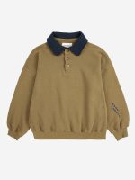 Толстовка для мальчиков (Bobo Choses polo sweatshirt - KHAKI,8-9 Years) торг. марки "BOBO CHOSES", арт. № B225AC04437004, материал: 100% органический хлопок, возраст/размер: 8-9 лет