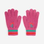 Cherry knitted gloves