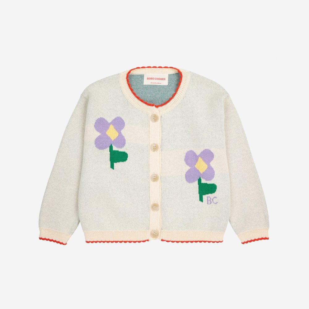 Baby Pansy Flower cardigan