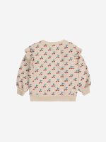 Baby Cherry all over ruffle sweatshirt