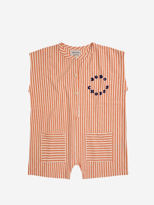 Bobo Choses Circle Vertical Stripes playsuit| 124AC11880013