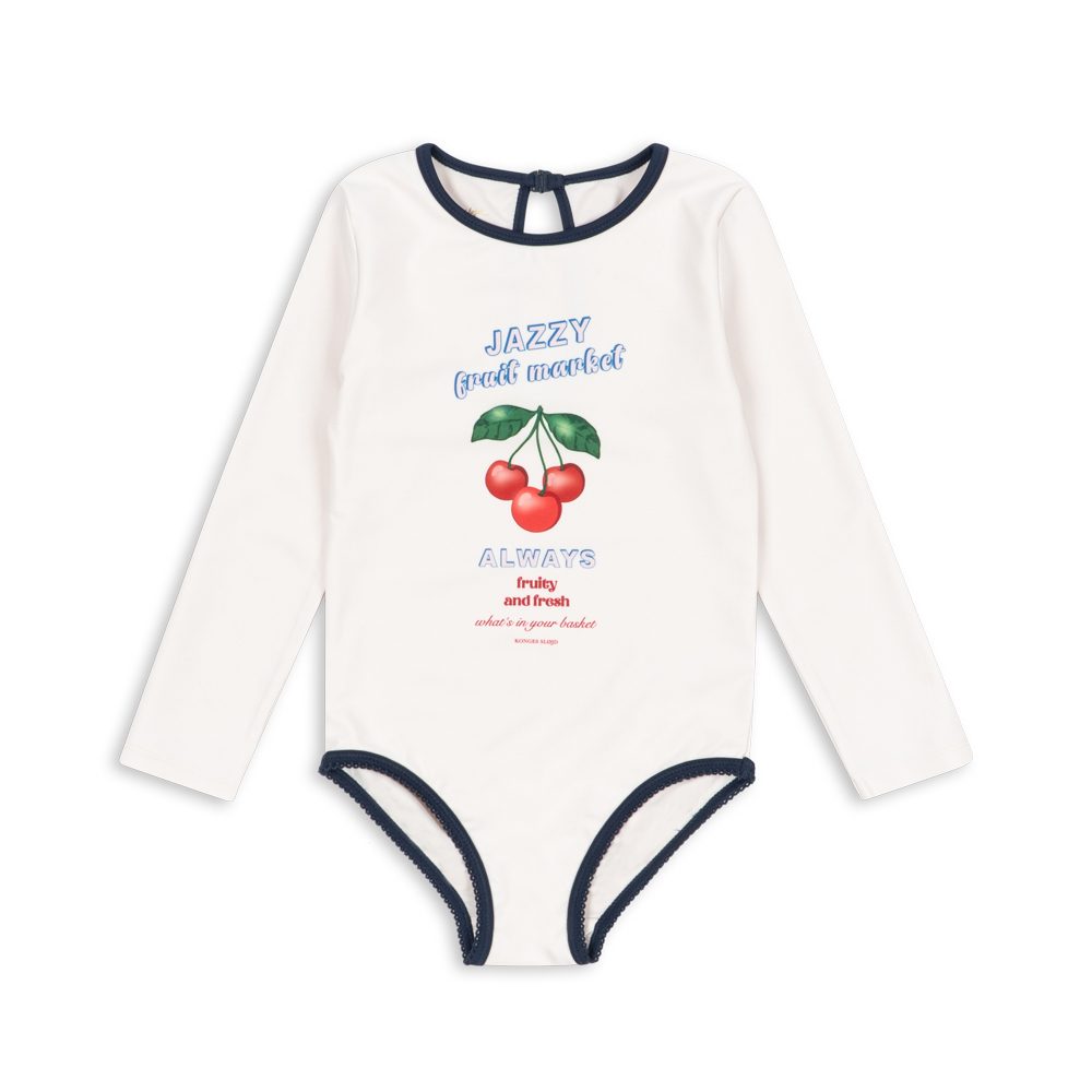 Купальник для девочек (VILJA LS SWIMSUIT GRS) торг. марки "Konges Slоjd", арт. № KS105119, материал: 80% нейлон, 20% эластан, размер: 12м. - 3г