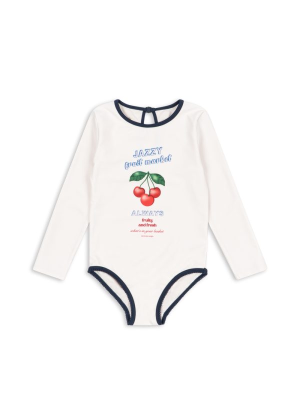 Купальник для девочек (VILJA LS SWIMSUIT GRS) торг. марки "Konges Slоjd", арт. № KS105119, материал: 80% нейлон, 20% эластан, размер: 12м. - 3г