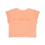 t'shirt | coral w/ "la playa" print,6y футболка | коралловый с принтом "la playa",