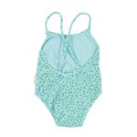 swimsuit w/ crossed straps | light blue w/ yellow flowers, 8y купальник со скрещенными бретелями | голубой с желтыми цветками