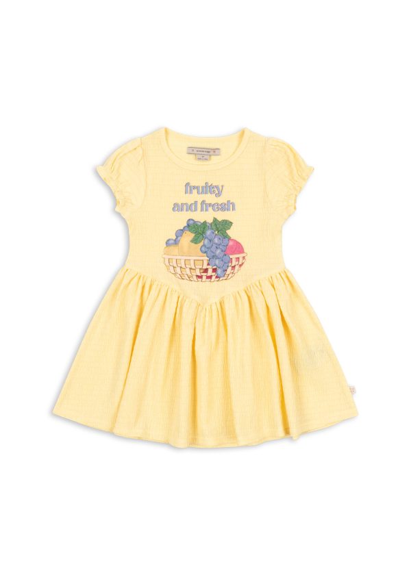Платье для девочек (SOLILJA DRESS GRS) торг. марки "Konges Slоjd", арт. № KS105085, материал: 98% полиэстр, 2% эластан, размер: 18м. - 10л