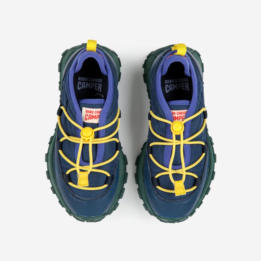 Кроссовки (BOBO CHOSES x CAMPER Drift Trail sneaker - MIDNIGHT BLUE,34) торг. марки "BOBO CHOSES", арт. № B225AI00640134, материал: 100% полиэстер, 100% резина, возраст/размер: 34