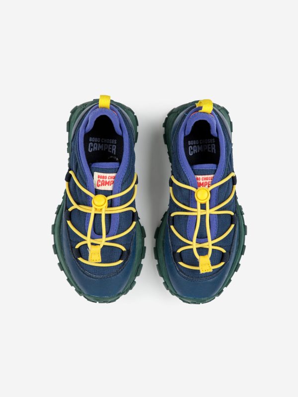 Кроссовки (BOBO CHOSES x CAMPER Drift Trail sneaker - MIDNIGHT BLUE,34) торг. марки "BOBO CHOSES", арт. № B225AI00640134, материал: 100% полиэстер, 100% резина, возраст/размер: 34