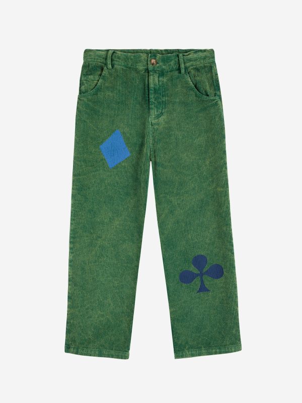 Брюки для мальчиков (Bobo Joker corduroy straight pants - GREEN,8-9 Years) торг. марки "BOBO CHOSES", арт. № B225AC08431104, материал: 100% хлопок, возраст/размер: 8-9 лет