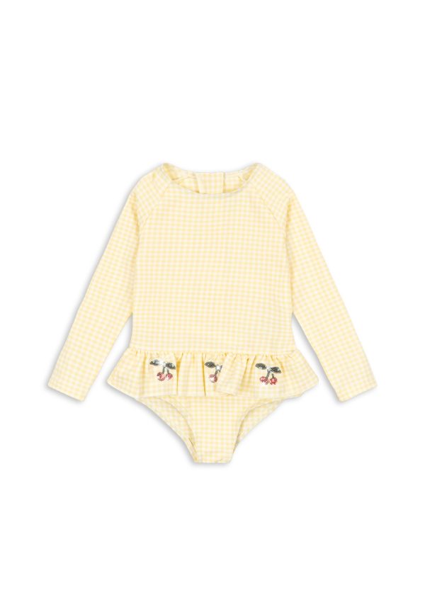 Купальник для девочек (ETTA LS SWIMSUIT) торг. марки "Konges Slоjd", арт. № KS104786, материал: 46% полиэстр, 44% нейлон, 10% эластан, размер: 9м. - 2
