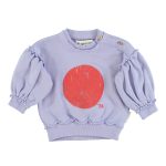 Sweatshirt w/ balloon sleeves | lavender w/ red circle print,8y Толстовка с объемными рукавами | лавандовый с принтом в виде красного круга