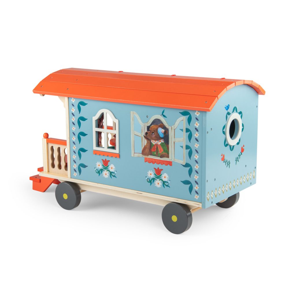 Деревянный фургон (Caravan Les Minouchkas) торг. марки "Moulin Roty", арт. №681100