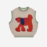Fairy Dog jacquard knitted vest