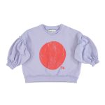Sweatshirt w/ balloon sleeves | lavender w/ red circle print,8y Толстовка с объемными рукавами | лавандовый с принтом в виде красного круга