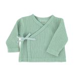 Newborn cardigan v-neck | green,3m Кардиган для новорожденных с v-образным вырезом | зеленый,
