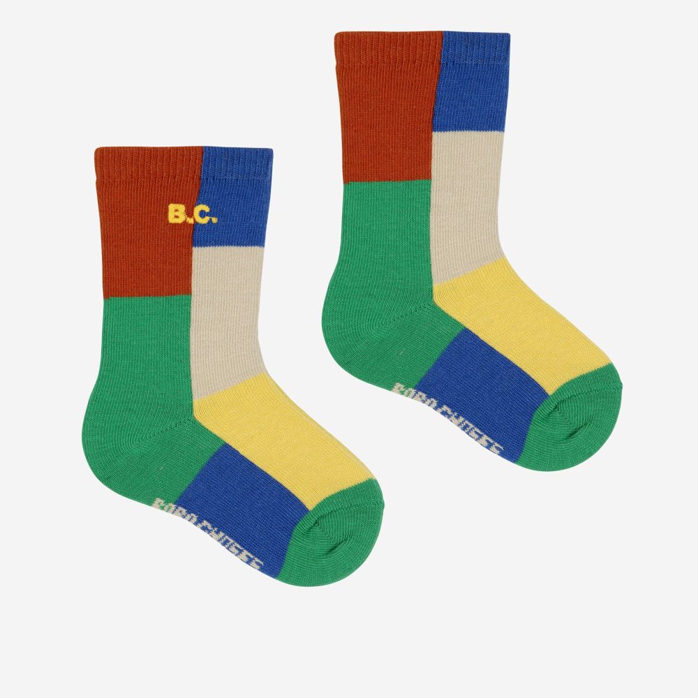 Baby Color block socks pack x 2