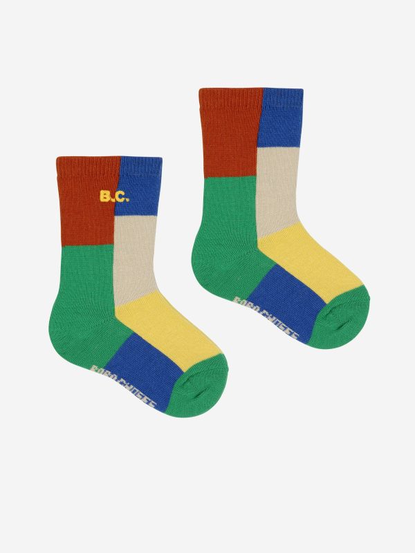 Baby Color block socks pack x 2
