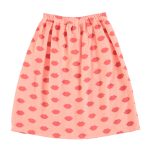 long skirt w/ front pockets | coral w/ red lips, 4y длинная юбка с передними карманами | коралловый с красными губами