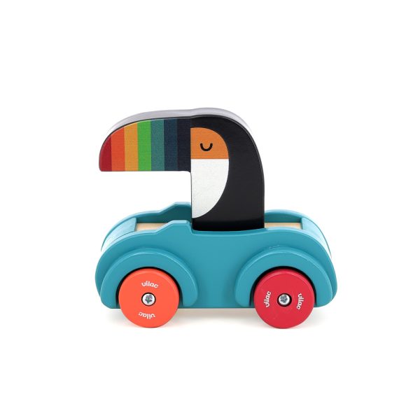 Деревянная машинка с гудком "Тукан" (Toucan beep car - Andy Westface) торг. марки "Vilac", арт. № 7426K