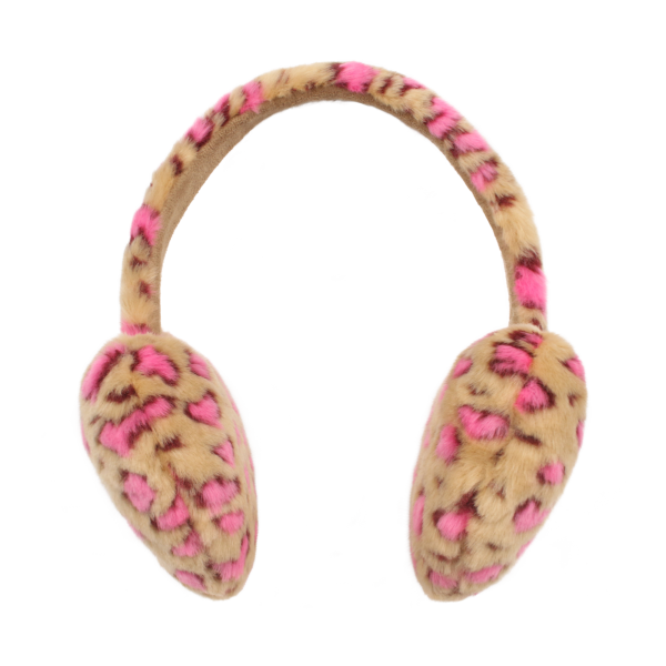 Мягкие наушники-ободок для девочек (Heart Fur Leopard Earmuffs), торг. марки "JELLY MALLOW", арт.№ JM2521169, материал: полиэстр 100%