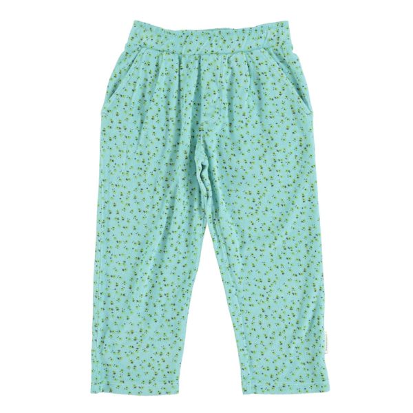 trousers | light blue w/ yellow flowers, 24m брюки | голубой с желтыми цветами,