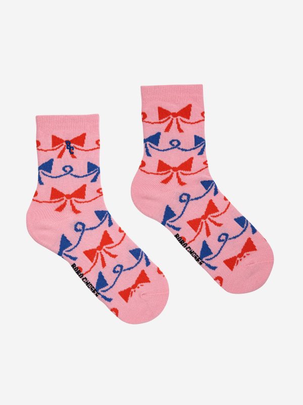Rainbow & Ribbon Bow All Over short socks pack x 2| 124AI01219880