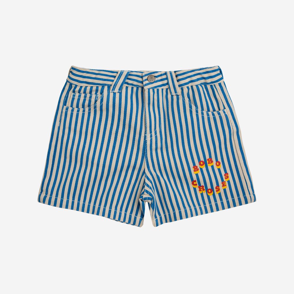 Bobo Choses Circle stripes woven shorts| 124AC08341013