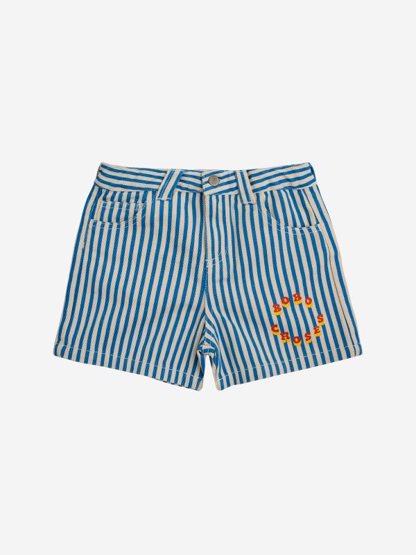 Bobo Choses Circle stripes woven shorts| 124AC08341013