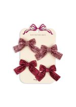 Детские заколки для волос (4 PACK GLITTER BOW HAIR CLIPS) торг. марки "Konges Slоjd", арт. № KS104615
