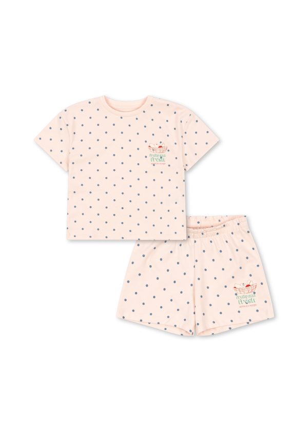 Комплект для девочек (LIN TEE SET GOTS) торг. марки "Konges Slоjd", арт. № KS104935, материал: 100% хлопок, в комплекте - футболка и шорты, размер: 18