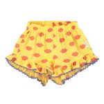 shorts w/frills | yellow w/ red lips,4y шорты с оборками | желтый с красными губами