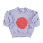 Sweatshirt w/ balloon sleeves | lavender w/ red circle print,8y Толстовка с объемными рукавами | лавандовый с принтом в виде красного круга
