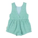 short jumpsuit| blue w/ green animal print,10y короткий комбинезон| синий с зеленым животным принтом