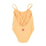swimsuit w/ ruffles | peach w/ apple print,8y купальник с рюшами | персиковый с яблочным принтом
