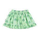 short skirt w/ ruffles | green w/ green trees,6y короткая юбка с рюшами | зеленый с зелеными деревьями,
