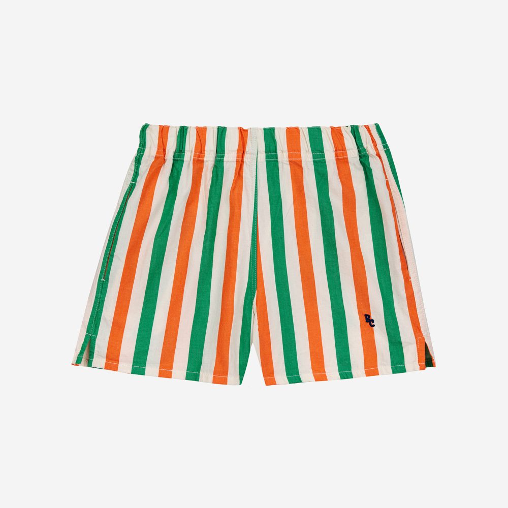 Vertical Stripes woven shorts| 124AC07719813