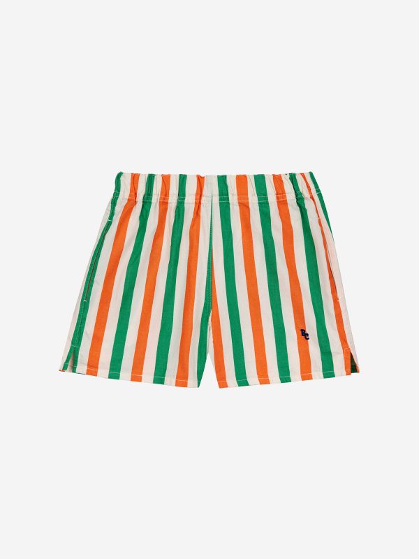 Vertical Stripes woven shorts| 124AC07719813