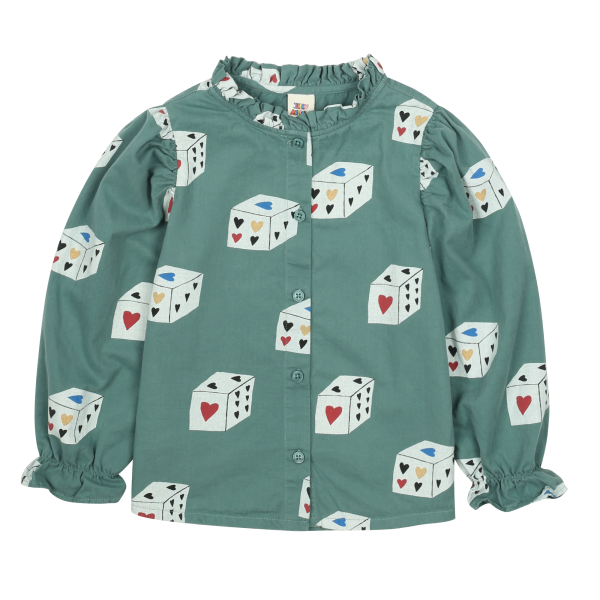 Блузка для девочек (Heart Dice Shirring Blouse), торг. марки "JELLY MALLOW", арт.№ JM2520129, материал: хлопок 100%