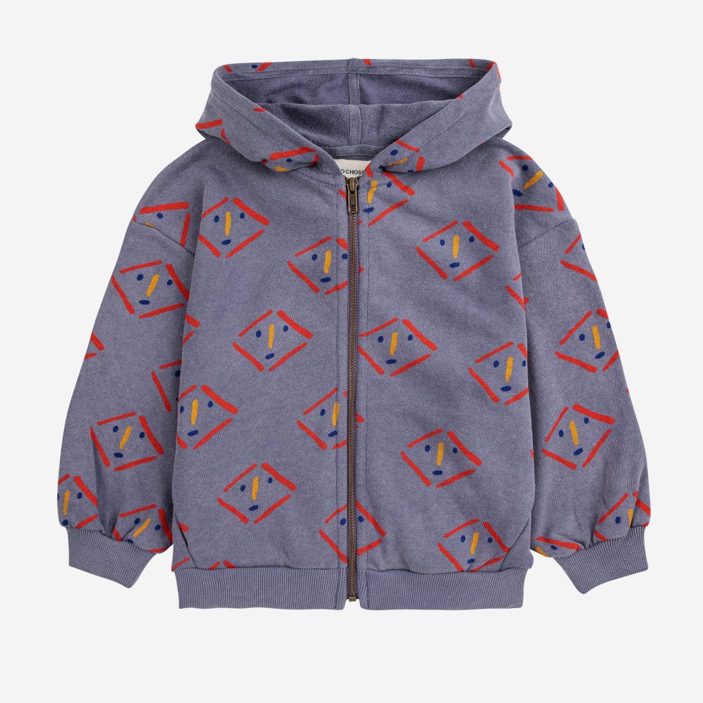 Masks all over zipped hoodie| 124AC05846015