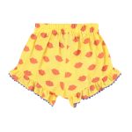 shorts w/frills | yellow w/ red lips,4y шорты с оборками | желтый с красными губами