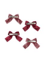 Детские заколки для волос (4 PACK GLITTER BOW HAIR CLIPS) торг. марки "Konges Slоjd", арт. № KS104615